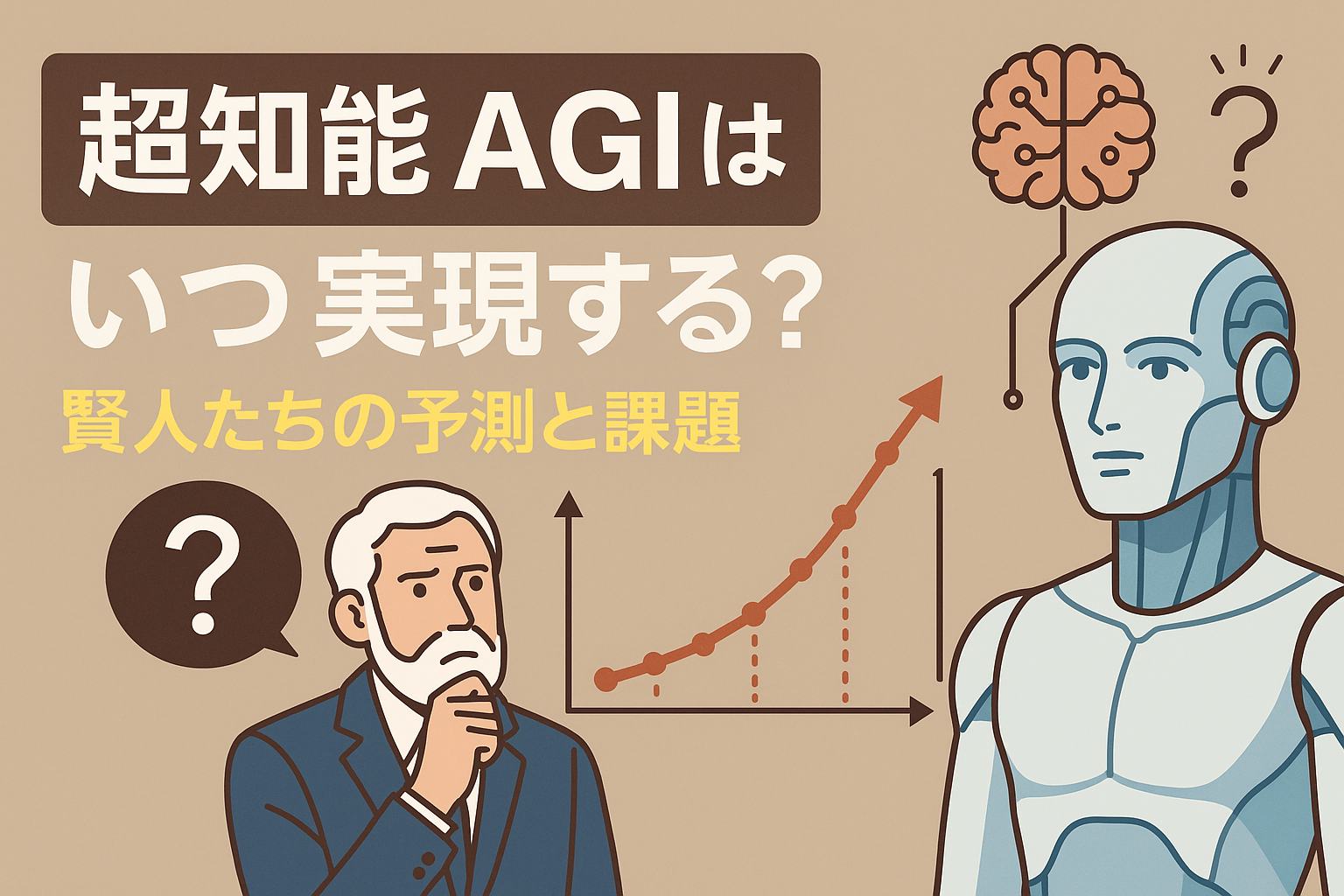 超知能AGIはいつ実現する？賢人たちの予測と課題